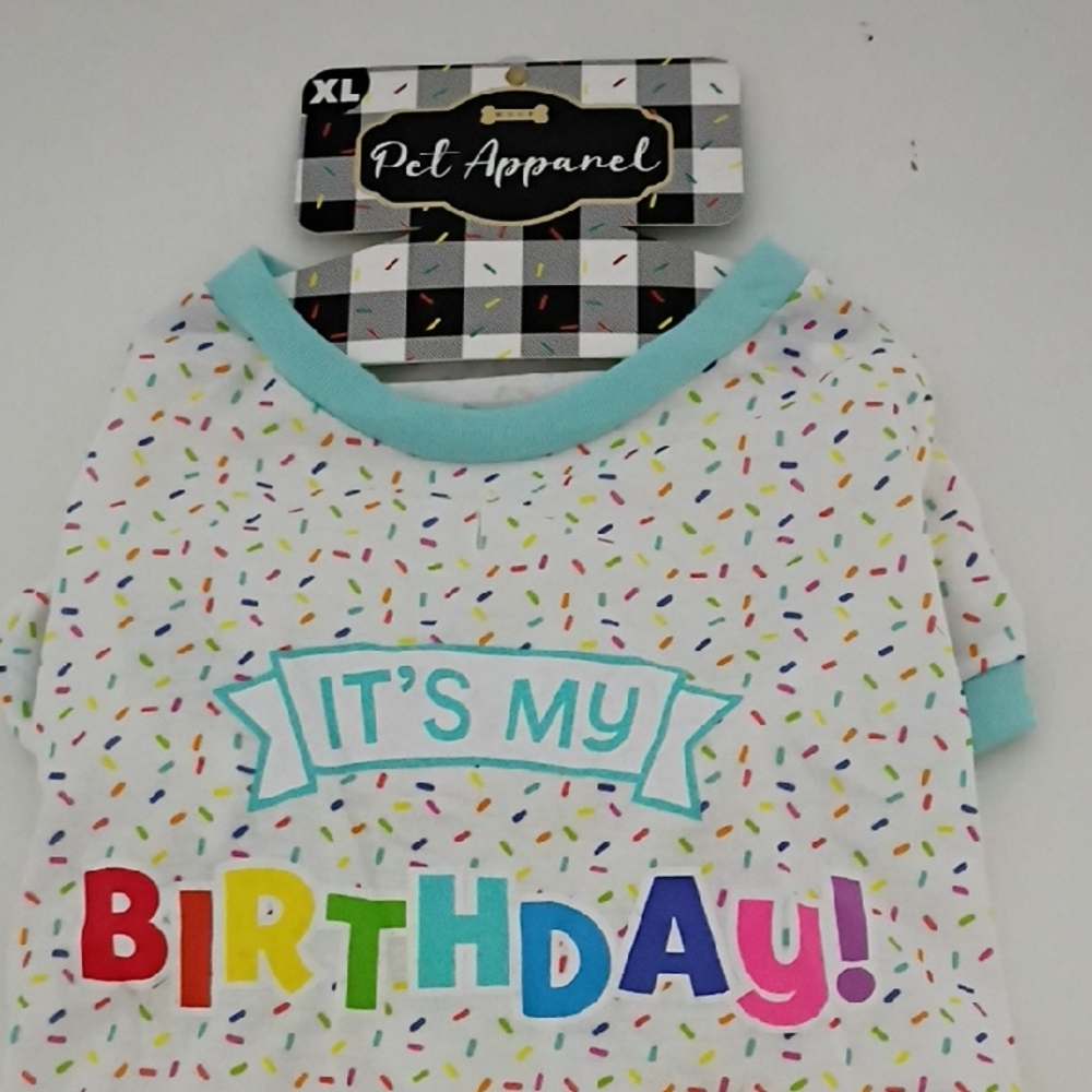 Pet Apparel Birthday Dog Shirt - Multicolor